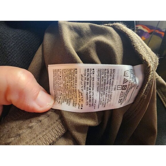 Old Navy Pixie Wide Leg Dress Womens Plus Size 3X Brown Pull On Pant Stretch NEW - Picture 8 of 12